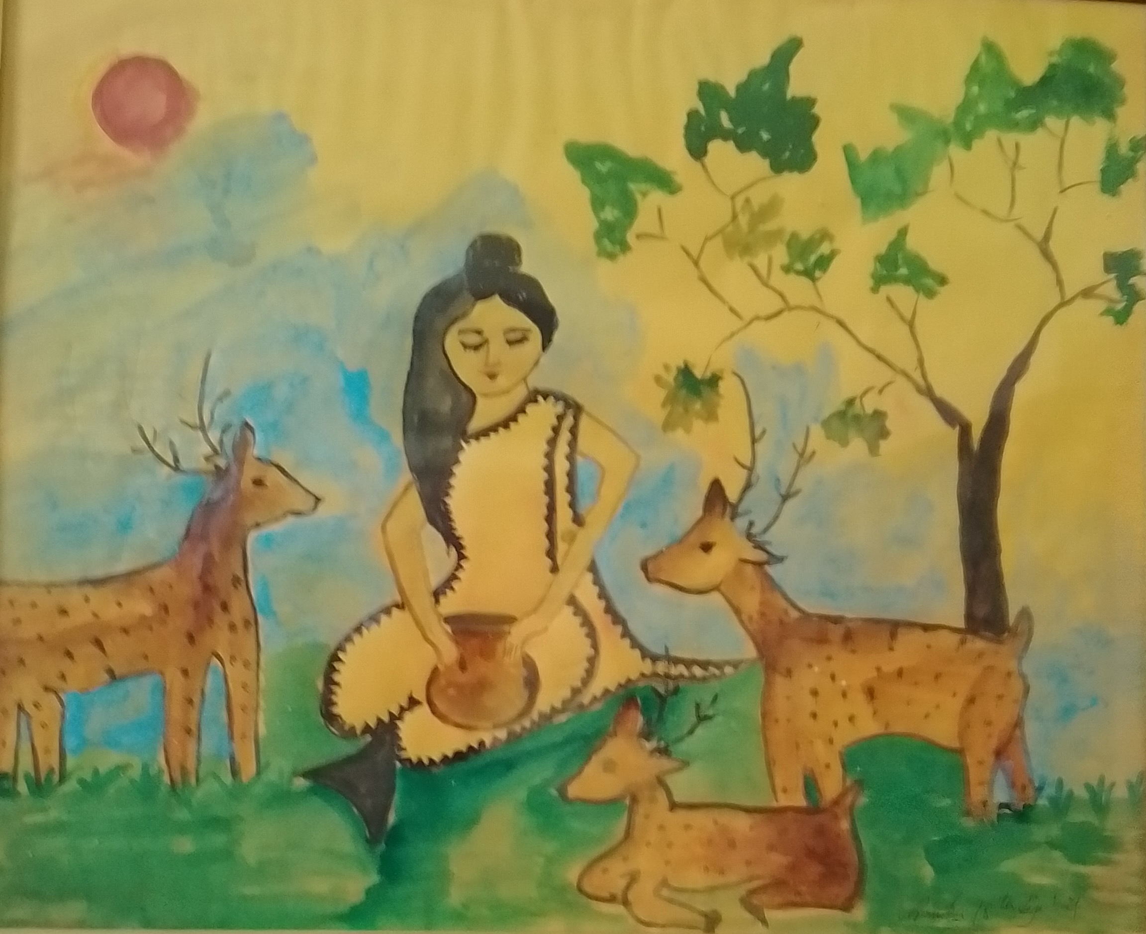 Lady with Deer